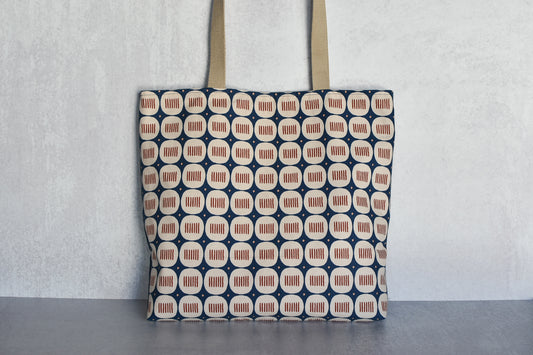 Beige Shapes Tote Bag