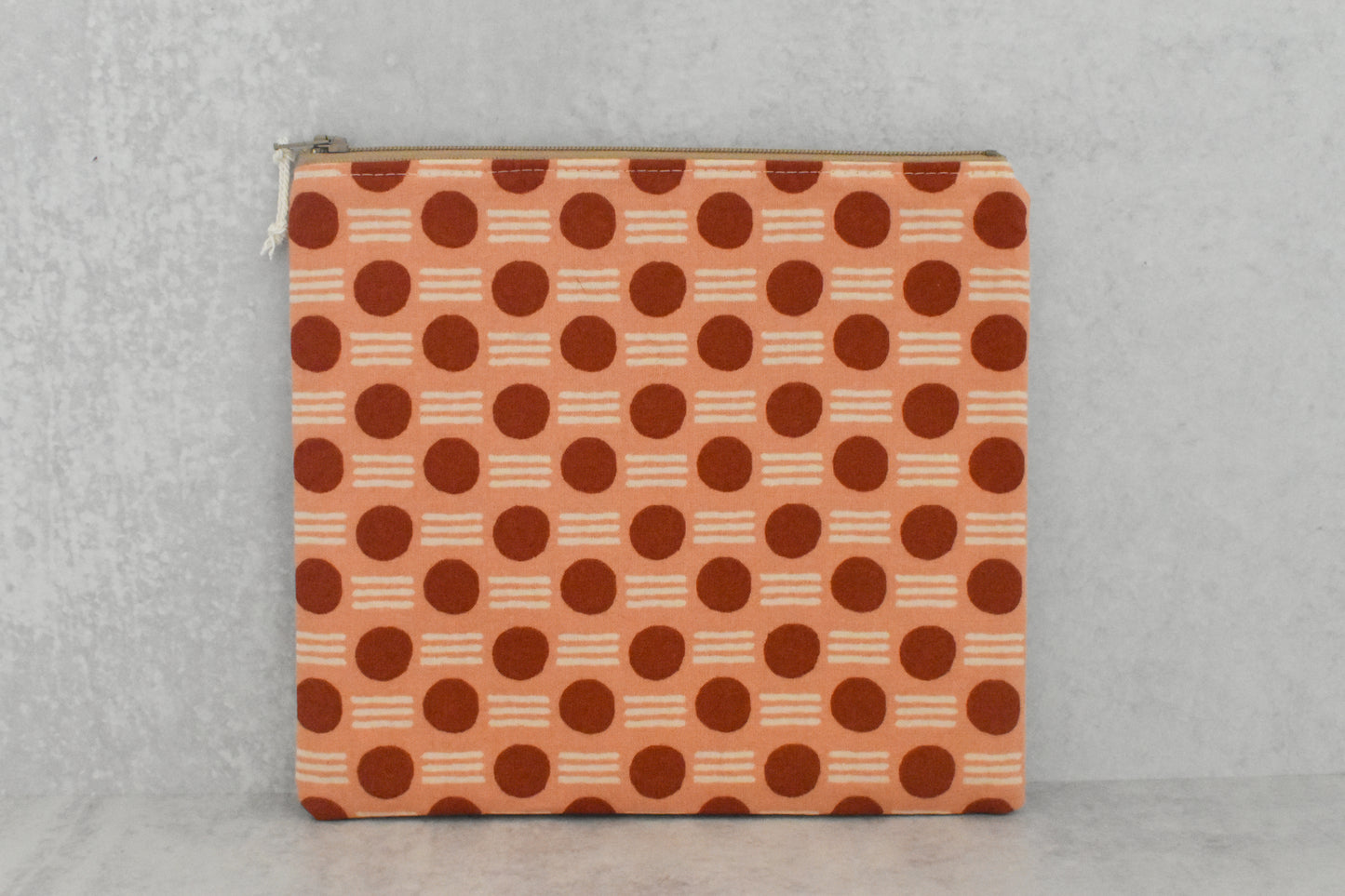 Orange Dots Zipper Pouch