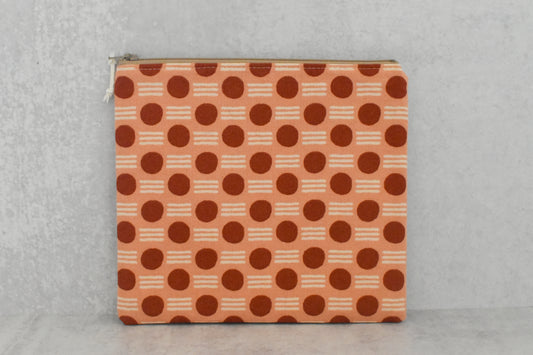 Orange Dots Zipper Pouch