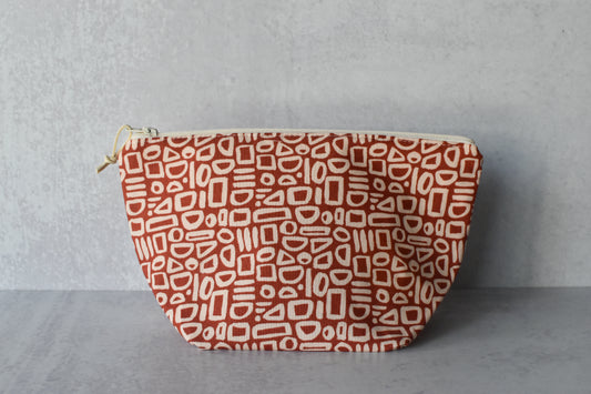 Abstract Rust Zipper Pouch