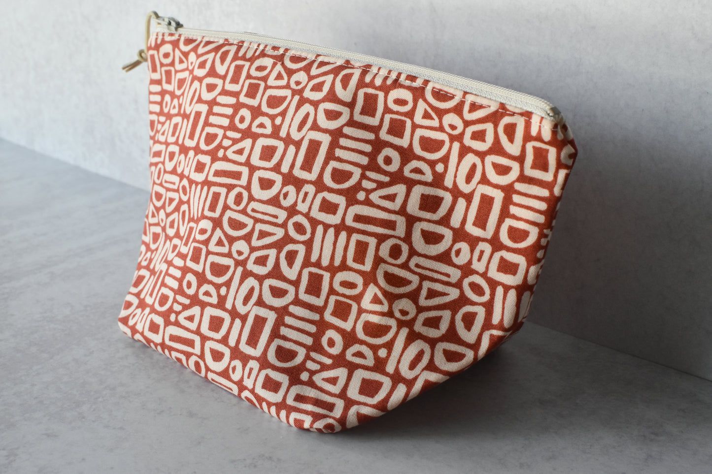 Abstract Rust Zipper Pouch