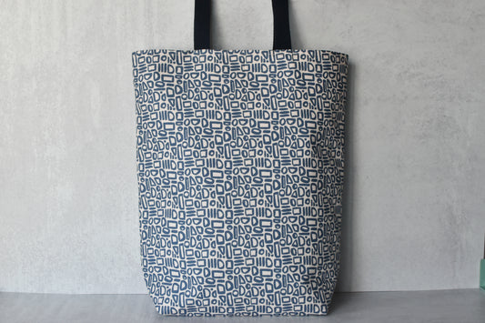 Abstract Blue Two-Sided Tote Bag