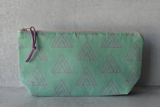 Minty Pattern Zipper Pouch