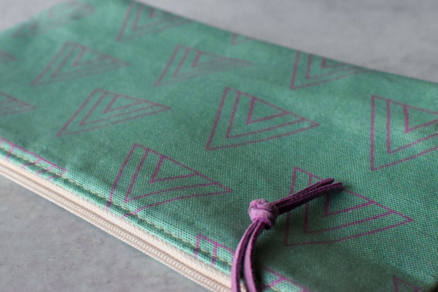 Minty Pattern Zipper Pouch