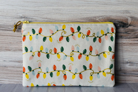 Christmas Lights Zipper Pouch