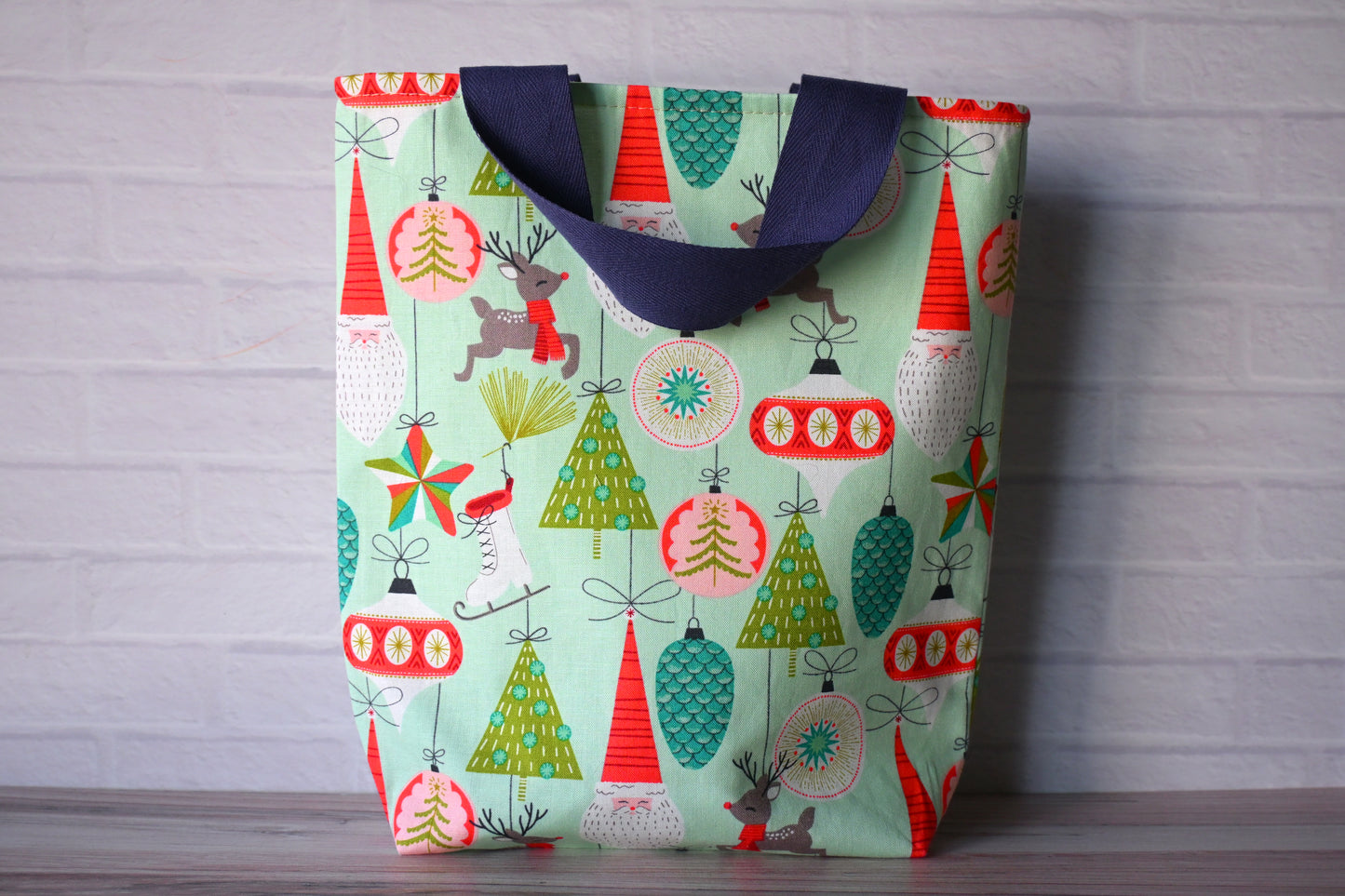 Retro Christmas mini tote bag