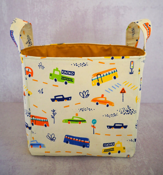 Cars & Trucks Fabric Basket