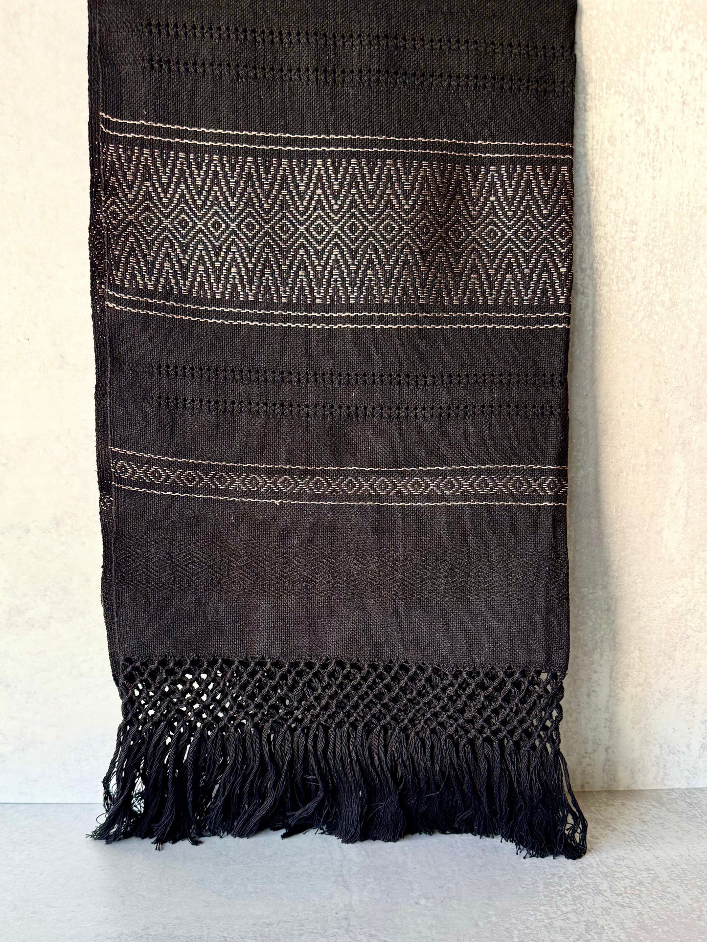 Black and Gold Woven Scarf