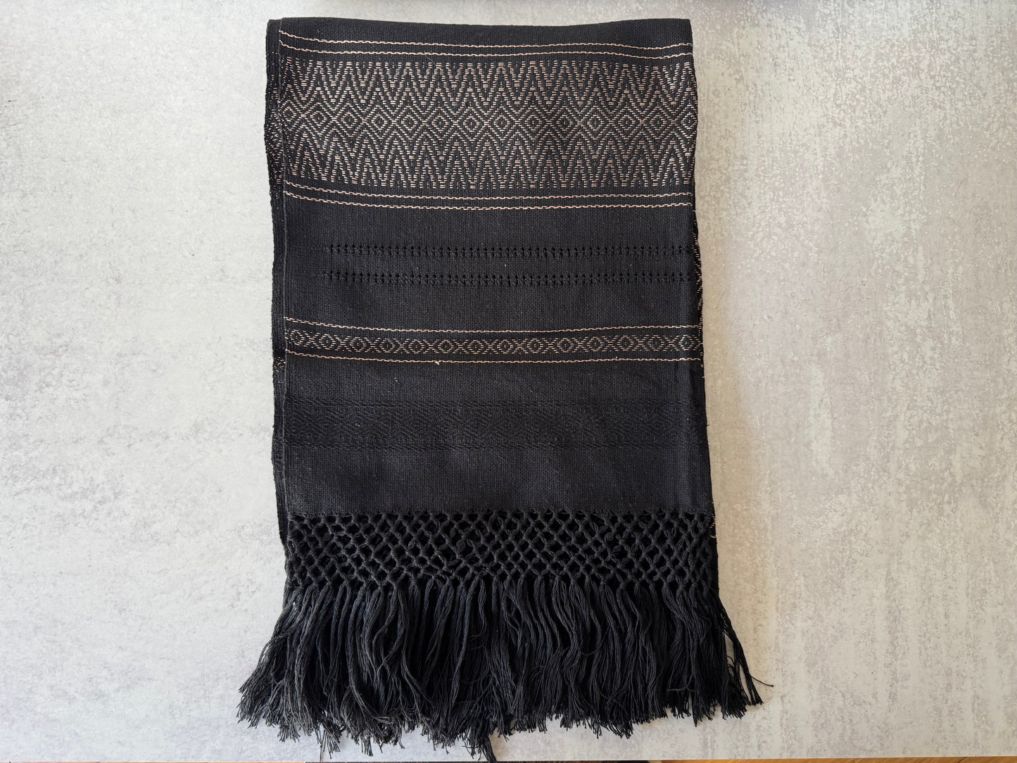 Black and Gold Woven Scarf