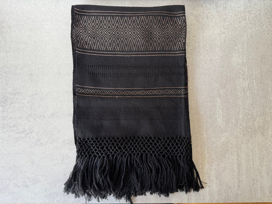 Black and Gold Woven Scarf
